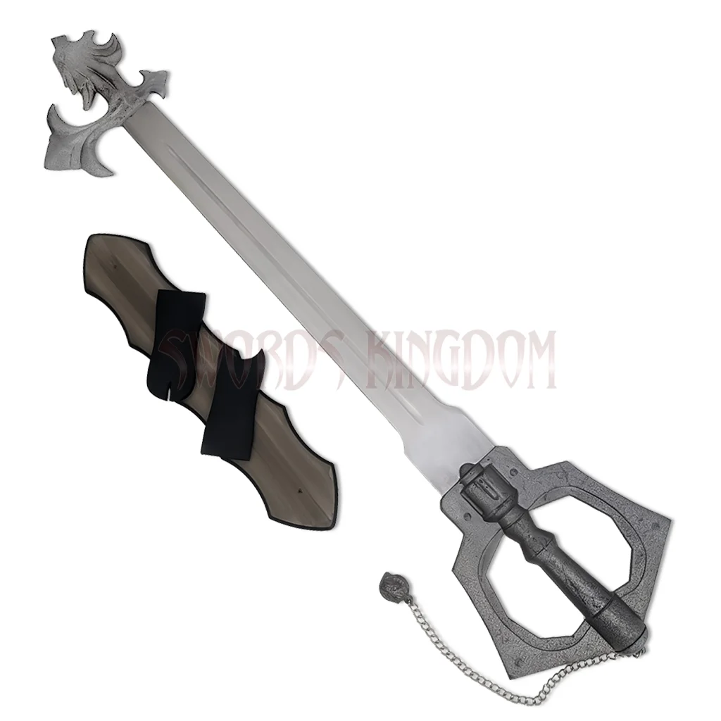 Kingdom Hearts Sleeping Lion Keyblade replica with wall display plaque Kingdom Hearts Sleeping Lion Keyblade