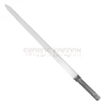 Close-up of the Daywalker Replica Sword polished stainless steel blade showcasing its sleek fantasy-inspired design.