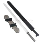 Daywalker Replica Sword with polished stainless steel blade, matching scabbard, and wooden wall display plaque for collectors and display.