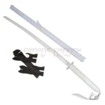 Sode no Shirayuki Anime Sword with matching white scabbard and display stand, inspired by the iconic anime design.