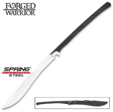 Forged Warrior Long High Carbon Spring Steel Sword with Sheath