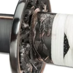 Shinwa White Knight black Damascus steel katana sword