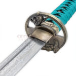 Shinwa Regal Damascus steel katana sword with detailed design