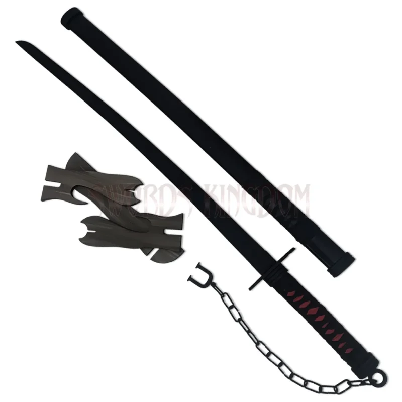Black Katana Sword 38 Inches Anime Inspired