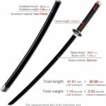 41" Demon Slayer Tanjiro Kamado Samurai Wooden Sword Katana