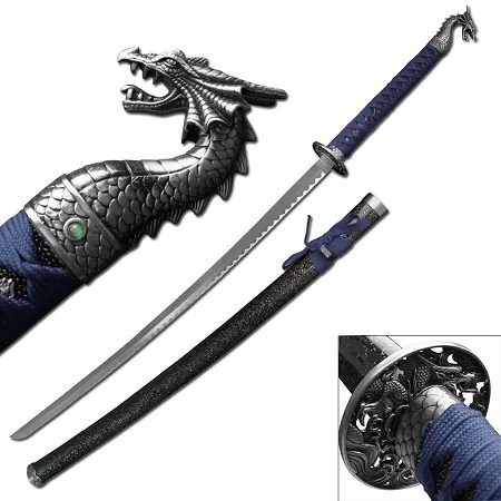 SW-73BL Dragonhead Oriental Katana Sword - SwordsKingdom