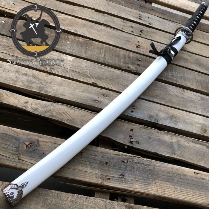 Carbon Steel Blade New White Dragon Samurai Ninja Sword