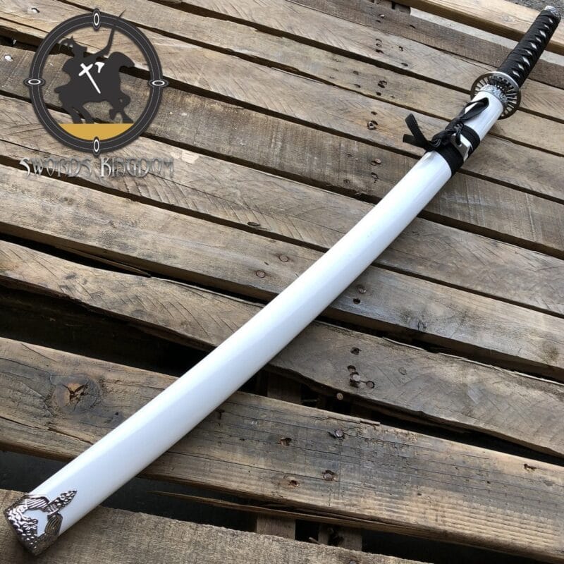 Carbon Steel Blade New White Dragon Samurai Ninja Sword