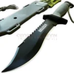 SOA One Shot One Kill Survival Bowie Knife with distinctive blade and handle design