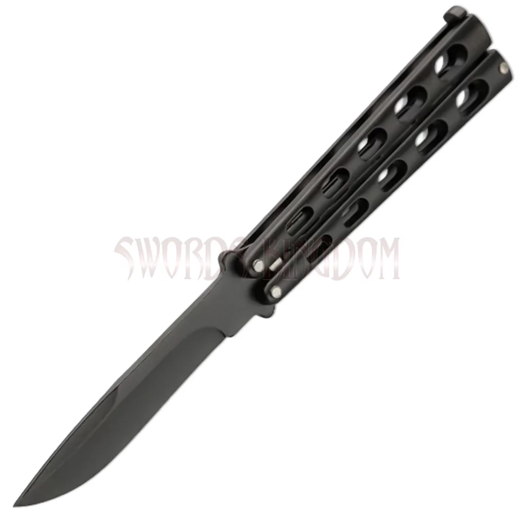 slotted-butterfly-knife-folding-design. Slotted butterfly knife with folding design