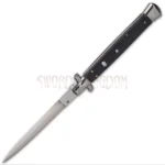 Automatic Italian black stiletto knife with push button open