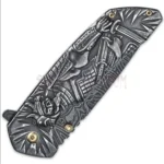 Shadow Warrior black and gold assisted opening pocket knife