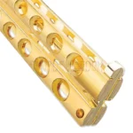 Gold Gyro 9-inch butterfly knife with skeletonized handle