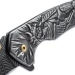Shadow Warrior black and gold folding pocket knife