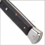Automatic black stiletto folding knife with Italian styling