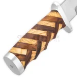 Handcrafted Bowie knife with wooden handle