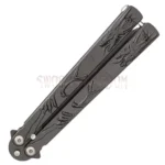 Dragon Fighter butterfly knife with detailed handle design