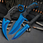 BLACK LEGION STRATOSPHERE TRIPLE SET - KARAMBIT / HUNTSMAN / MILITARY KNIVES