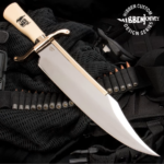 GIL HIBBEN EXPENDABLES BOWIE KNIFE WITH LEATHER SHEATH