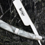 Kriegar Pearl Razor Folding Knife With Elegant Scrollwork