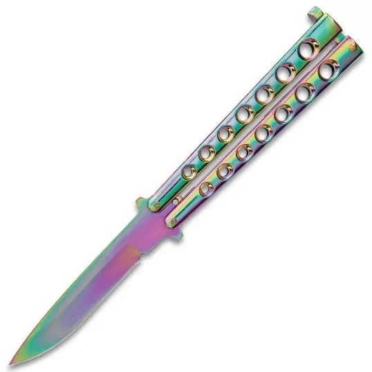 Rainbow Butterfly Balisong Knife Rainbow Butterfly Balisong Knife