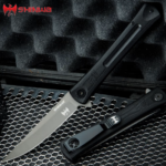 SHINWA BLACK TAITO POCKET KNIFE – 3CR13 STAINLESS STEEL BLADE, G10 HANDLE, BALL BEARING OPENING, POCKET CLIP