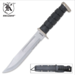 Vietnam War Serrated Bowie Knife And Molded Sheath