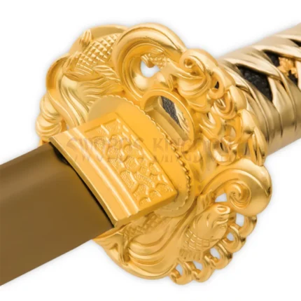 Shinwa Golden Knight katana replica with detailed styling