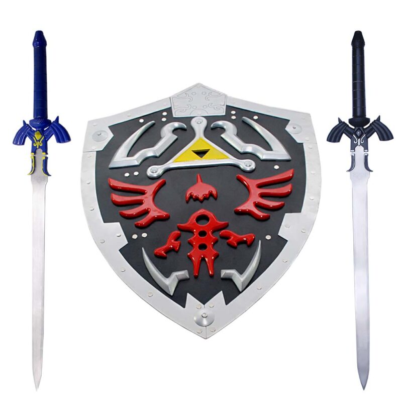 Link Dark Hylian Shield and Master Swords Set