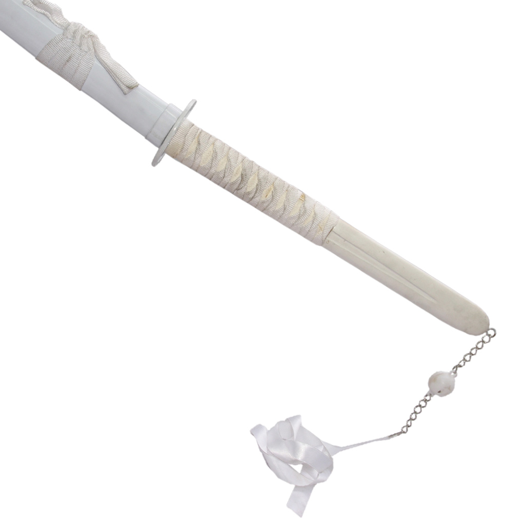 White Fantasy Japanese Anime Sword – Samurai Katana, Rukia Inspired, Stainless Steel