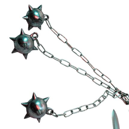 Triple Spiked Flail Mace with Knife
