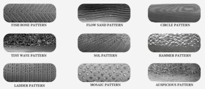 The beauty lies in the pattern on a blade damascus patterns