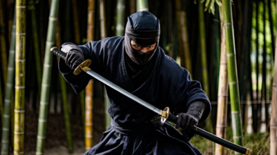 create image The Ninja and the Katana: Stealth and Adaptability