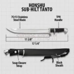 Hibben tactical knife with Japanese tanto blade