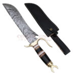 Carbon Steel Damascus Bowie Knife