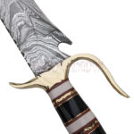 Carbon Steel Damascus Bowie Knife - Image 3