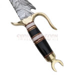 Carbon Steel Damascus Bowie Knife - Image 4