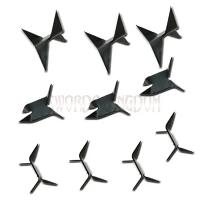10 Piece Tashibishi Ninja Caltrops set displayed together from different angles.