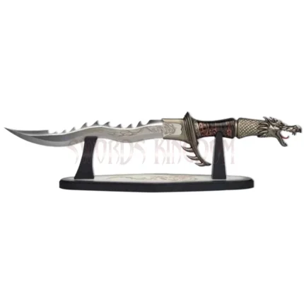 24″ Fantasy Dragon Kris Blade Knife Sword Machete Saber Dagger w Display Stand