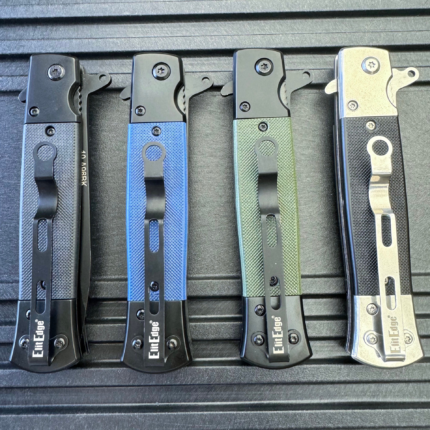 8.5 Military Spring Assisted Open Folding Pocket Knife G10 Handle Blade