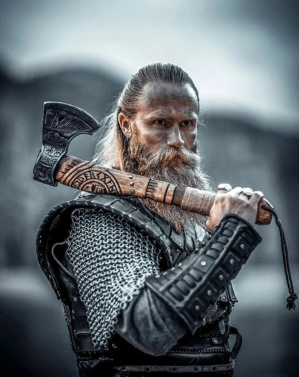Custom Gift Hand Forged Carbon Steel VIKING AXE with Ash Wood Shaft, Wedding Gift, Axe, Axes Best Birthday&Anniversary Gift For Him,Larp