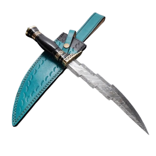DAMASCUS HUNTING KNIFE, Custom Damascus knife, Hand forged, Damascus steel knife