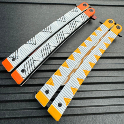 Demon Slayer 9.5 Anime Samurai Japanese Style Tanto Blade Butterfly Knife Balisong