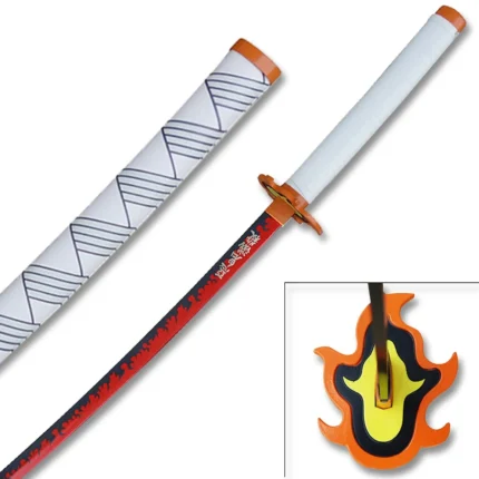 Demon Slayer Rengoku Kyojuro Japanese Samurai Nichirin Sword