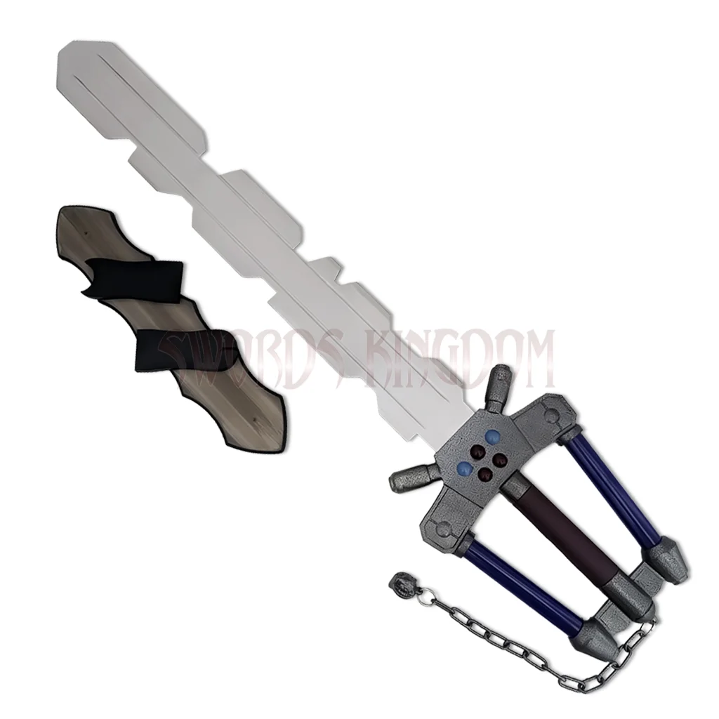 Kingdom Hearts Sora Fenrir Keyblade with wall display plaque Kingdom Hearts Sora Fenrir Keyblade
