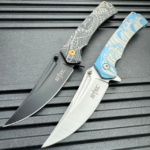 STEC Military Tactical Spring Assisted Folding Pocket Knife Trailing Point Blade