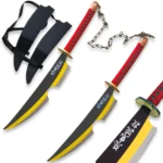 Amber Nichirin Twin Sword Tengen Uzui Inspired Demon Slayer - Image 2