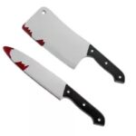 Halloween Prop Knife, Plastic Bloody Fake Knife Halloween Classic