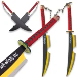Amber Nichirin Twin Sword Tengen Uzui Inspired Demon Slayer