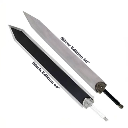 Anime Inspired Berserk Guts Dragon Slayer 60" Sword Replica Dual Finish